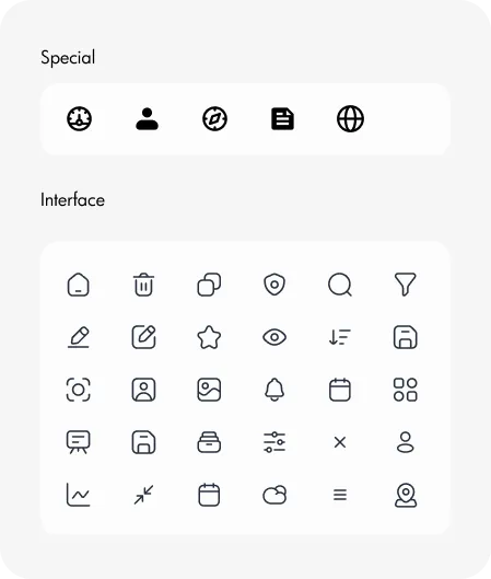 Icon Style guidelines by Youiocean for Oodle Dashboard